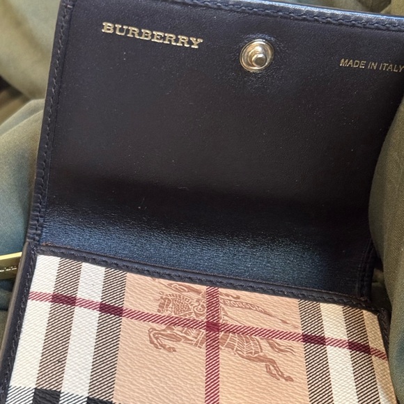 Burberry Black and Beige Plaid Wallet - Picture 4 of 9